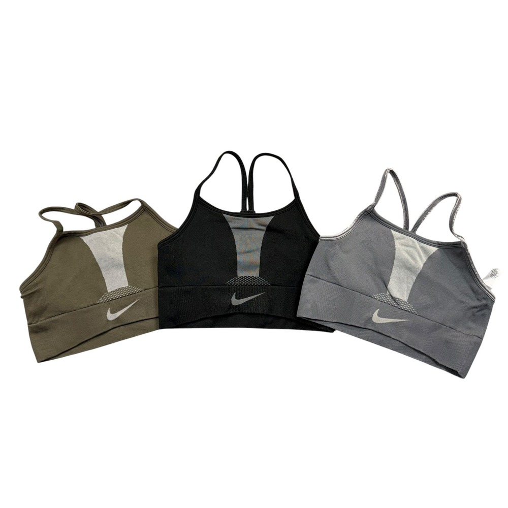 Nike Indy Seamless Sports Bra Women M Multi Color Lot of 3 DD7958-222